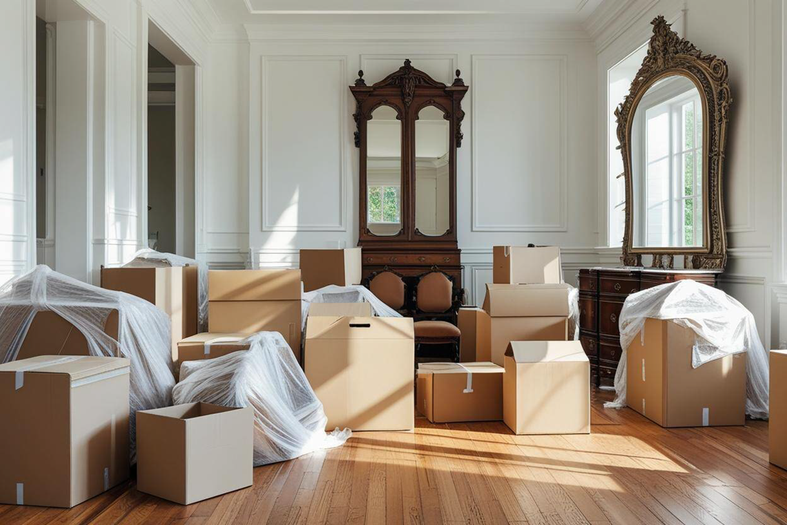 inside of house-moving boxes-furniture